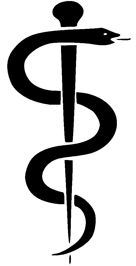 Bâton d'Asclépios, symbole de la médecine.